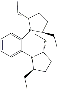 (-)-1,2-双[(2R,5R)-2,5-二乙磷酰亚基]苯结构式
