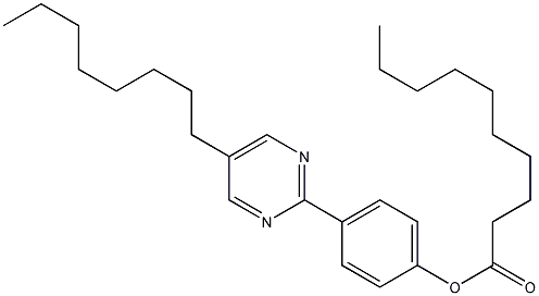 4-(5-辛基-2-嘧啶基)苯基癸酸脂结构式