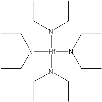 四(二乙胺基) 铪(IV)结构式