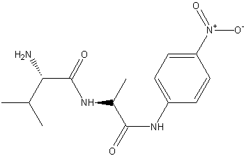 缬氨酰丙氨酸对硝基苯胺结构式