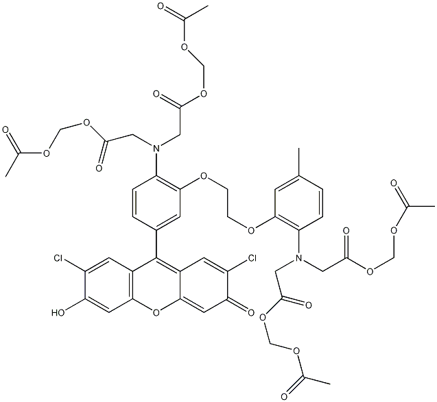 钙荧光探针Fluo 3-AM结构式