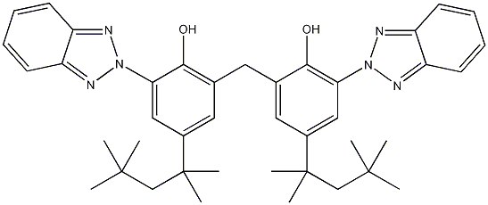 2,2'-亚甲基双(4-叔辛基-6-苯并三唑苯酚)结构式