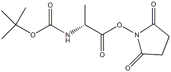 叔丁氧羰基-L-丙氨酸 N-丁二酰亚胺酯结构式