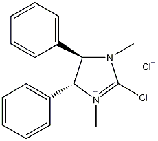 (4R,5R)-2-氯-1,3-二甲基-4,5-二苯基-1-氯化咪唑翁结构式