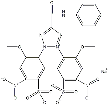 2,3-双(2-甲氧基-4-硝基-5-磺苯基)-2H-四唑-5-甲酰胺内盐结构式