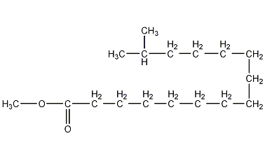 14-甲基十五酸甲酯结构式