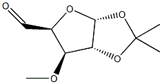 1,2-O-异亚丙基-3-O-甲基-α-D-木五二呋喃醛糖-(1,4)结构式