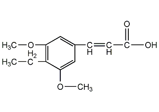 3,4,5-三甲氧基苯丙烯酸结构式