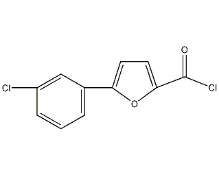 5-(3-氯苯基)-2-糠酰氯结构式