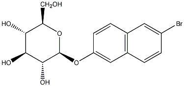 6-溴-2-萘基-β-D-吡喃葡糖苷结构式