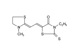 3-乙基-5-[2-(3-甲基-噻唑-2-亚基)-亚乙基]-2-硫代-噻唑-4-酮结构式