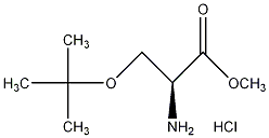 O-叔丁基-L-丝氨酸甲酯盐酸盐结构式