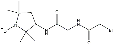 3-2-(2-溴乙酰氨基)乙酰胺]-2,2,5,5-四甲基-1-吡咯烷基氧化物结构式