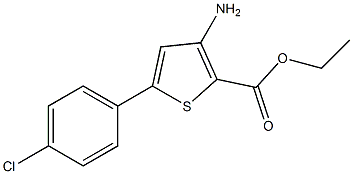 3-氨基-5-(4-氯苯基)噻吩-2-羧酸乙酯结构式