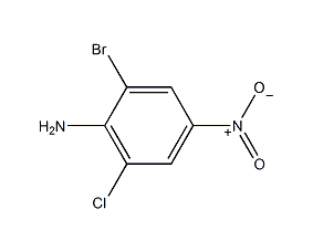 2-溴-6-氯-4-硝基苯胺结构式