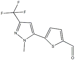 2-[1-甲基-3-(三氟甲基)吡唑-5-基]噻吩-5-甲醛结构式
