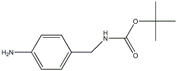 4-[(N-叔丁氧羰基)氨基甲基]苯胺结构式