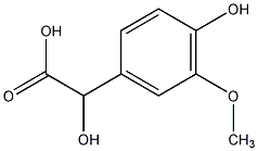 4-羟基-3-甲氧基苦杏仁酸结构式