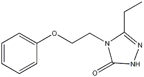 5-乙基-4-(2-苯氧基乙基)-1,2,4-三唑-3-酮结构式