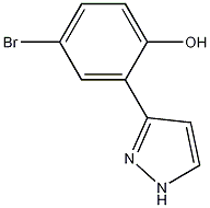 4-溴-2-(1H-吡唑-3-基)苯酚结构式
