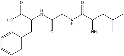 DL-亮氨酰-甘氨酰-DL-苯丙氨酸结构式