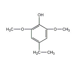 4-乙基-2,6-二甲氧基苯酚结构式