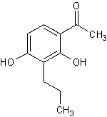 2',4'-二羟基-3'-丙基苯乙酮结构式