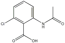 2-乙酸胺基-6-氯苯甲酸结构式