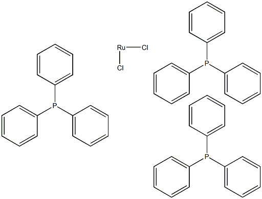 二氯四(三苯基膦)钌(II)结构式