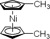 二(甲基环戊二烯)镍(II)结构式