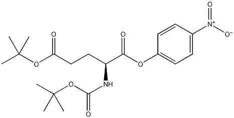 叔丁氧甲酰基-谷氨酸-对硝基苯酚结构式