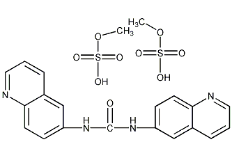 1,1'-二甲基- 6,6'-胂脲基二甲基喹啉二(硫酸盐)结构式