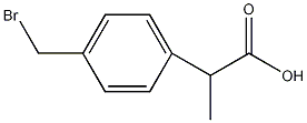 2-[对(溴甲基)苯基]丙酸结构式
