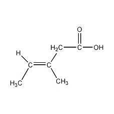 (E)-3-甲基-3-戊烯酸结构式