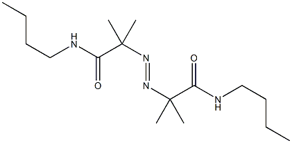 2,2'-偶氮双(N-丁基-2-甲基丙酰胺)结构式
