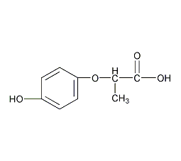 (R)-2-(4-羟基苯氧基)丙酸结构式