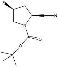 1-叔丁氧羰基-(2S,4S)-2-氰基-4-氟吡咯烷结构式