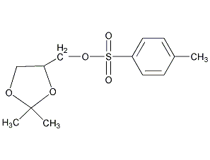 (S)-(+)-2,2-二甲基-4-(羟甲基)-1,3-二噁戊环-p-甲苯磺酸酯结构式