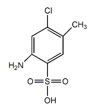 4-氨基-2-氯甲苯-5-磺酸结构式