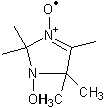 1-羟基-2,2,4,5,5-五甲基-3-咪唑啉-3-氧化物结构式