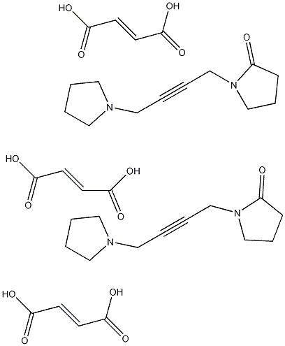 1-(4-[1-吡咯烷基]-2-丁炔基)-2-吡咯烷酮结构式