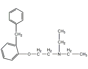 N,N-二乙基-2-[(α-苯基邻甲苯基)氧]乙胺结构式