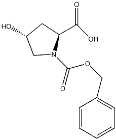 N-苄氧羰基-L-羟脯氨酸结构式