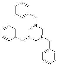 1,3,5-三苄基六氢-1,3,5-三嗪结构式