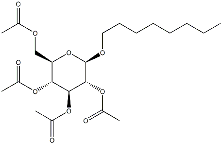 1-O-辛烷基-β-D-吡喃葡萄糖苷 2,3,4,6-四乙酸结构式