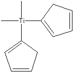 双(环戊二烯基)二甲基钛结构式