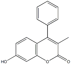 7-羟基-3-甲基-4-苯基香豆素结构式