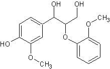甘油-β-愈创木酸酯结构式