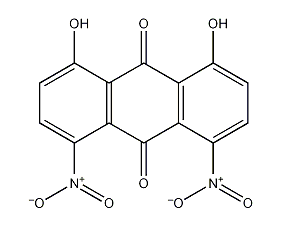1,8-二羟基-4,5-二硝基-9,10-蒽醌结构式