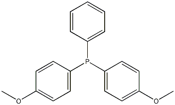 双(4-甲氧基苯基)苯基膦结构式